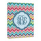 Retro Chevron Monogram 16x20 - Canvas Print - Angled View