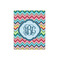 Retro Chevron Monogram 16x20 - Canvas Print - Front View