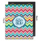 Retro Chevron Monogram 16x20 Wood Print - Front & Back View