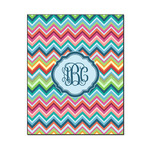 Retro Chevron Monogram Wood Print - 16x20