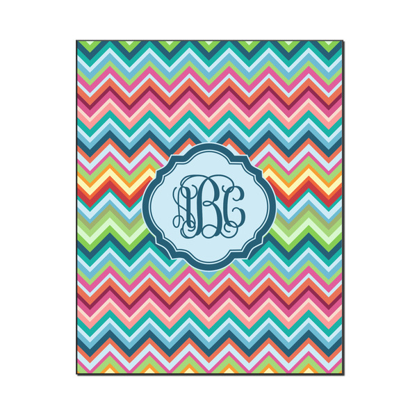 Custom Retro Chevron Monogram Wood Print - 16x20