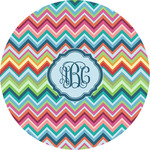 Retro Chevron Monogram Multipurpose Round Labels - 2"