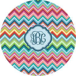 Retro Chevron Monogram Multipurpose Round Labels - 2"