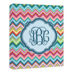 Retro Chevron Monogram Canvas Print - 20x24