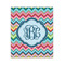 Retro Chevron Monogram 20x24 - Canvas Print - Front View