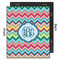 Retro Chevron Monogram 20x24 Wood Print - Front & Back View