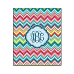 Retro Chevron Monogram Wood Print - 20x24