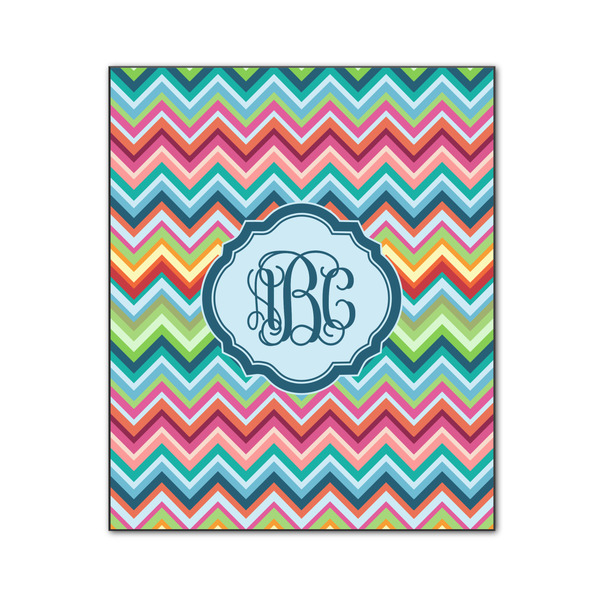 Custom Retro Chevron Monogram Wood Print - 20x24