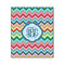 Retro Chevron Monogram 20x24 Wood Print - Front View