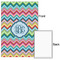 Retro Chevron Monogram 20x30 - Matte Poster - Front & Back