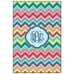 Retro Chevron Monogram Wood Print - 20x30