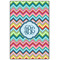 Retro Chevron Monogram 20x30 Wood Print - Front View