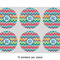 Retro Chevron Monogram 3" Multipurpose Round Labels - Sheet