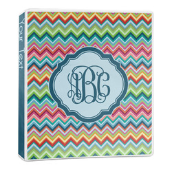 Retro Chevron Monogram 3-Ring Binder - 1 inch (Personalized)