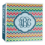 Retro Chevron Monogram 3-Ring Binder - 2 inch (Personalized)