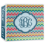 Retro Chevron Monogram 3-Ring Binder - 3 inch (Personalized)