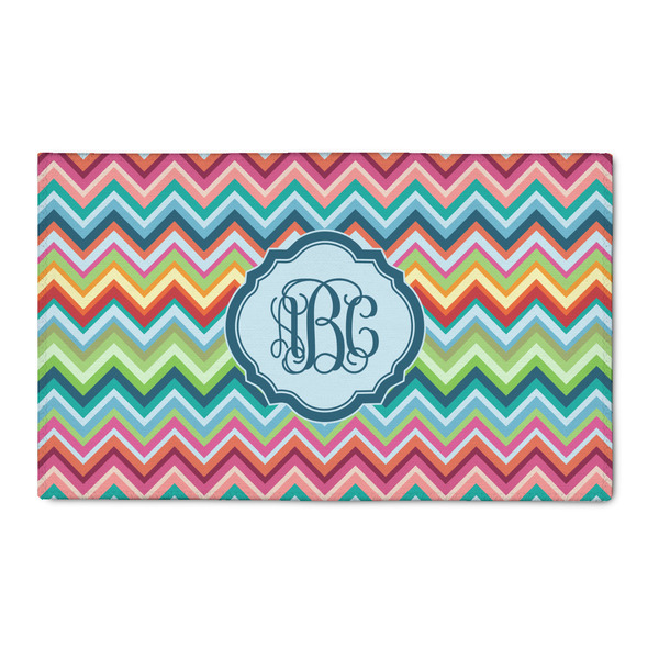 Custom Retro Chevron Monogram 3' x 5' Patio Rug