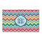 Retro Chevron Monogram 3'x5' Patio Rug - Front/Main