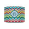 Retro Chevron Monogram 8" Drum Lampshade - FRONT (Poly Film)