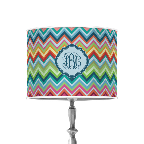 Custom Retro Chevron Monogram 8" Drum Lamp Shade - Poly-film