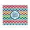 Retro Chevron Monogram 8'x10' Patio Rug - Front/Main