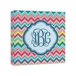 Retro Chevron Monogram Canvas Print - 8x8