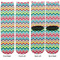 Retro Chevron Monogram Adult Crew Socks - Double Pair - Front and Back - Apvl