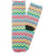 Retro Chevron Monogram Adult Crew Socks - Single Pair - Front and Back