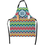 Retro Chevron Monogram Apron With Pockets