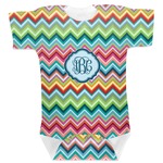 Retro Chevron Monogram Baby Bodysuit (Personalized)