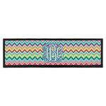 Retro Chevron Monogram Bar Mat - Large