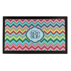 Retro Chevron Monogram Bar Mat - Small