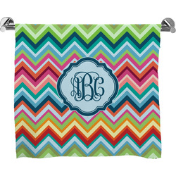 Retro Chevron Monogram Bath Towel (Personalized)