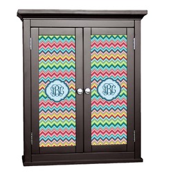 Retro Chevron Monogram Cabinet Decal - XLarge (Personalized)