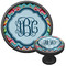 Retro Chevron Monogram Cabinet Knob - Black - Multi Angle