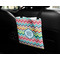 Retro Chevron Monogram Car Bag - In Use