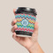 Retro Chevron Monogram Coffee Cup Sleeve - LIFESTYLE