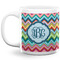 Retro Chevron Monogram Coffee Mug - 20 oz - White