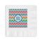 Retro Chevron Monogram Coined Cocktail Napkins