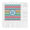 Retro Chevron Monogram Embossed Decorative Napkins