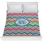 Retro Chevron Monogram Comforter - Full / Queen (Personalized)