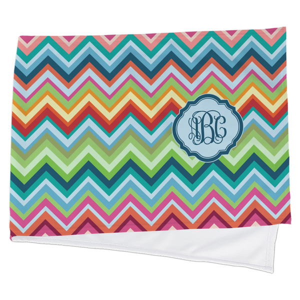 Custom Retro Chevron Monogram Cooling Towel