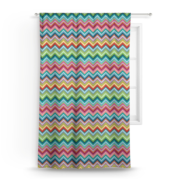 Custom Retro Chevron Monogram Curtain Panel - Custom Size