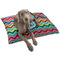 Retro Chevron Monogram Dog Bed - Large LIFESTYLE