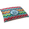 Retro Chevron Monogram Dog Bed - Large