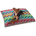 Retro Chevron Monogram Dog Bed - Small