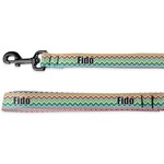 Retro Chevron Monogram Deluxe Dog Leash (Personalized)