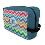 Retro Chevron Monogram Toiletry Bag / Dopp Kit