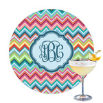 Retro Chevron Monogram Printed Drink Topper - 3.25"