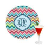 Retro Chevron Monogram Printed Drink Topper -  2.5"